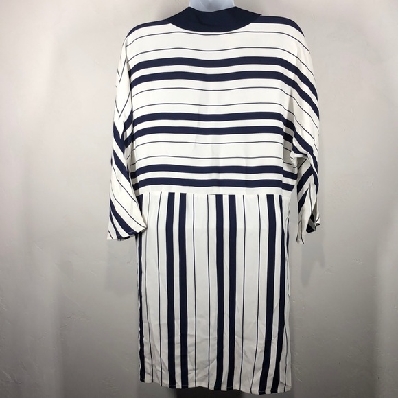 Zara white and navy stripe tunic size xs - Picture 4 of 6